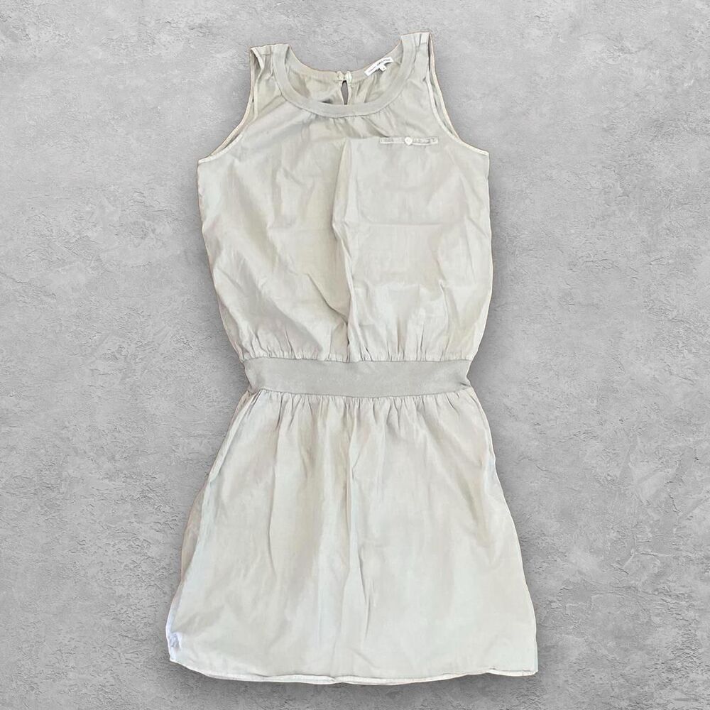 Standard James Perse Cream Blouson Tank Dress WPB6299 Size1 Small